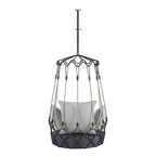 34W Outdoor Porch Swing Chair Hanging Basket with UV Resistant Cushion, Olefin Fabric - N/A