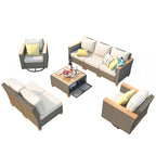 8-Piece Wicker Outdoor Patio Furniture Set