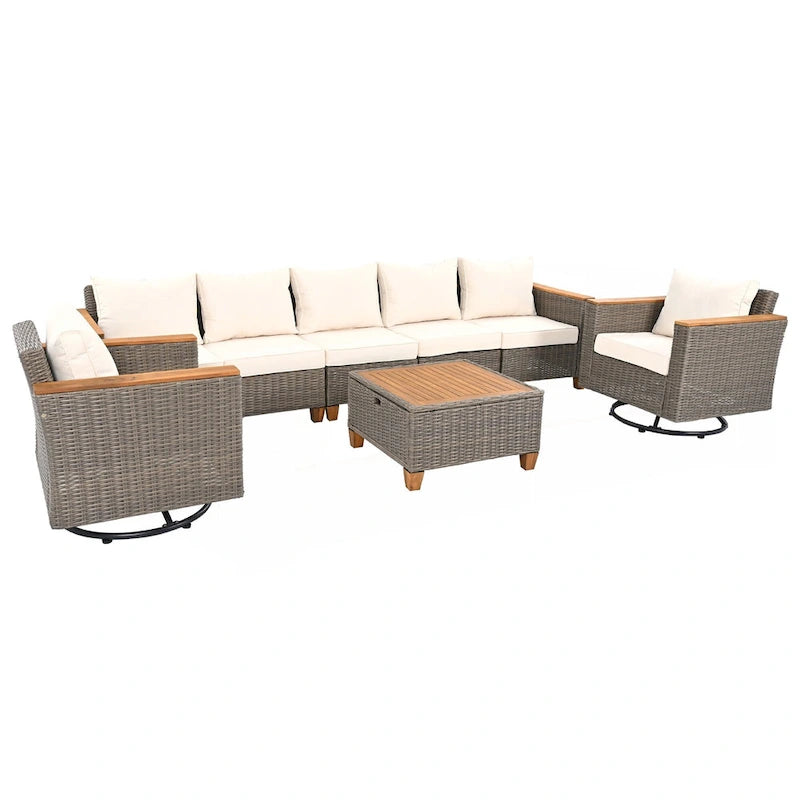 8-Piece Wicker Outdoor Patio Furniture Set