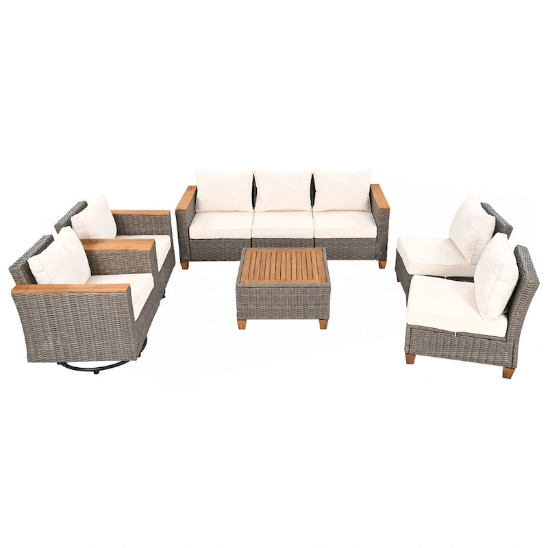 8-Piece Wicker Outdoor Patio Furniture Set