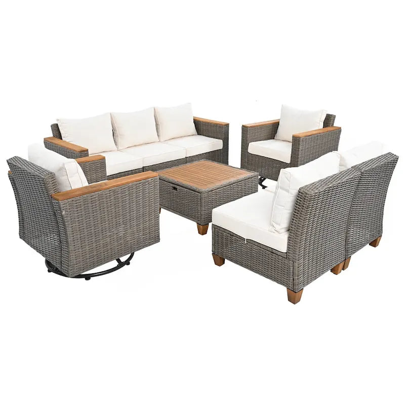 8-Piece Wicker Outdoor Patio Furniture Set