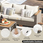 8-Piece Wicker Outdoor Patio Furniture Set