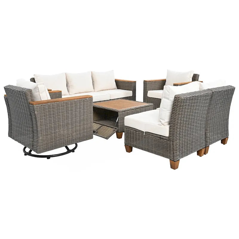 8-Piece Wicker Outdoor Patio Furniture Set