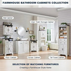 24 Farmhouse Bathroom Floor Cabinet, Wide Bathroom Storage Cabinet