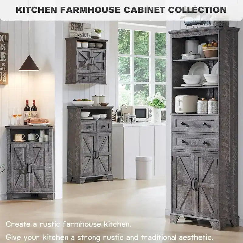 24 Farmhouse Bathroom Floor Cabinet, Wide Bathroom Storage Cabinet