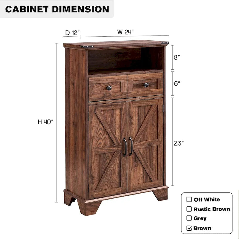 24 Farmhouse Bathroom Floor Cabinet, Wide Bathroom Storage Cabinet