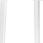 HomeRoots Set of Four 30 White Faux Rattan Heavy Duty Plastic Low Back Outdoor Bar Height Chairs