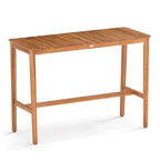 Costway 54 x 22 Acacia Wood Counter Height Table with Slatted - See Details