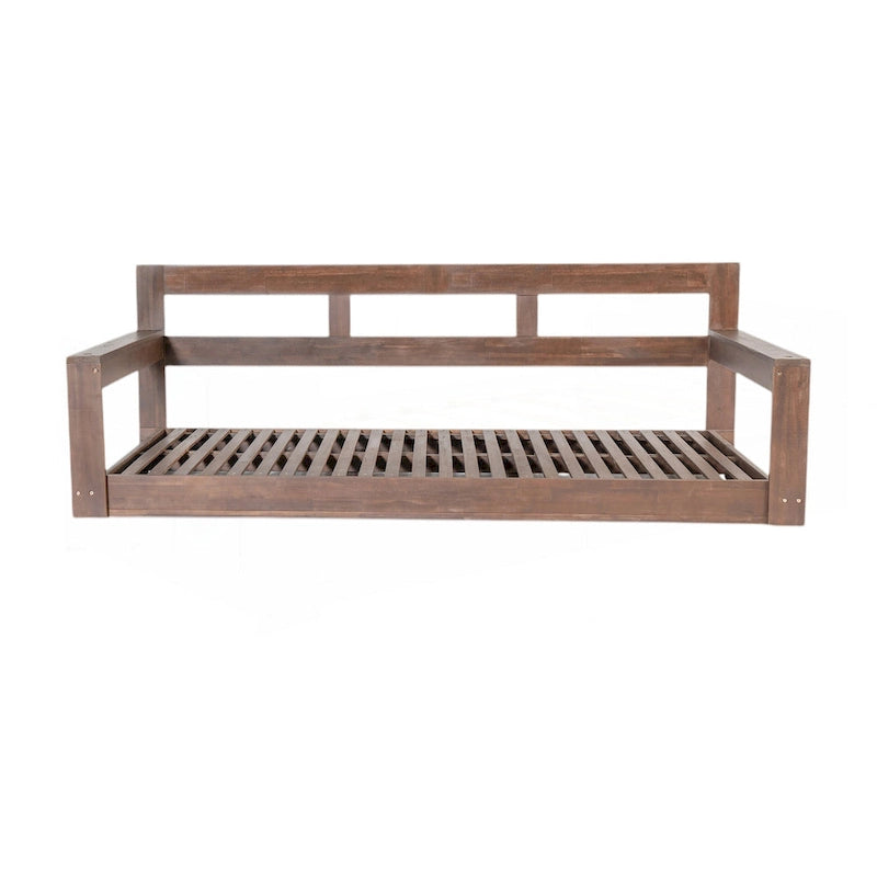 Patio Wooden Twin Size Porch Swing Daybed Frame