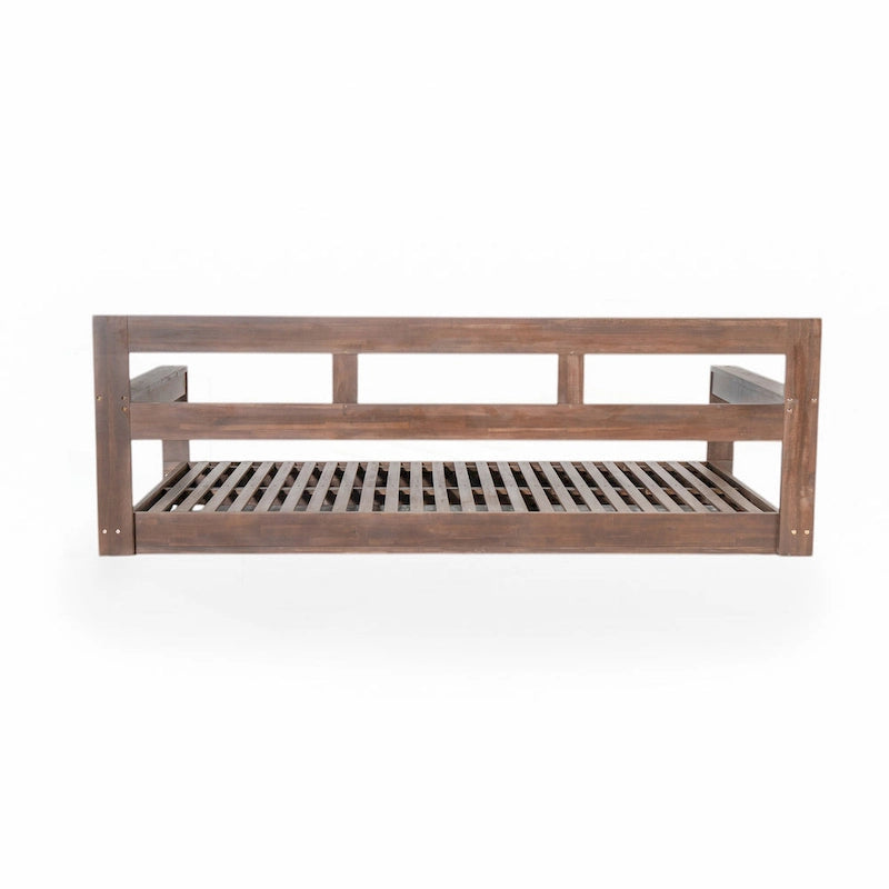 Patio Wooden Twin Size Porch Swing Daybed Frame