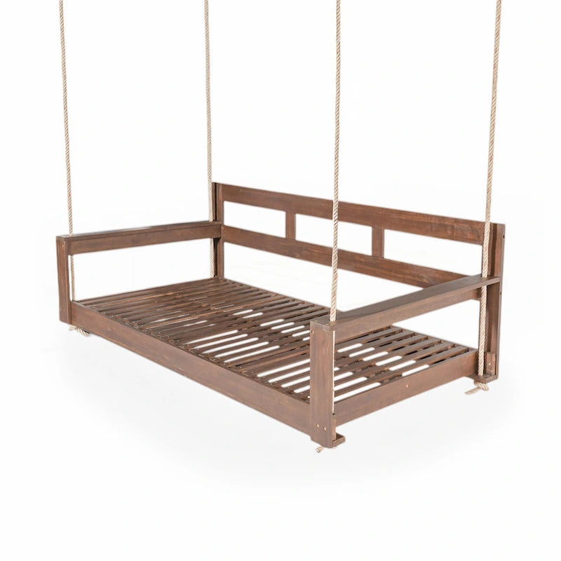 Patio Wooden Twin Size Porch Swing Daybed Frame