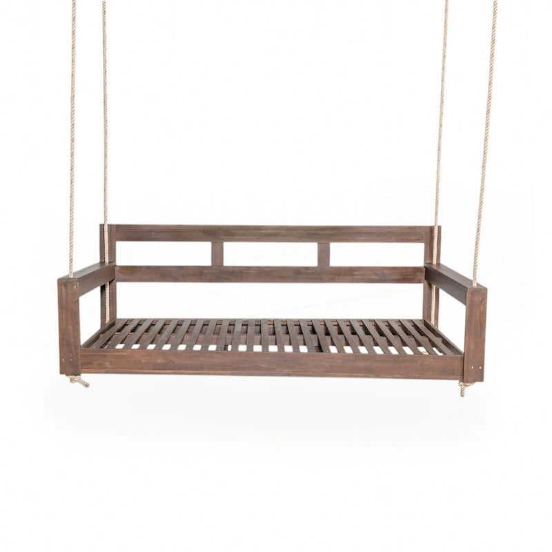Patio Wooden Twin Size Porch Swing Daybed Frame