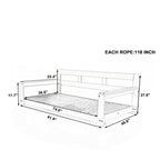 Patio Wooden Twin Size Porch Swing Daybed Frame