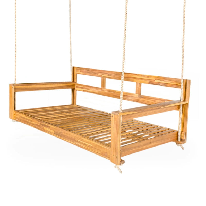 Patio Wooden Twin Size Porch Swing Daybed Frame