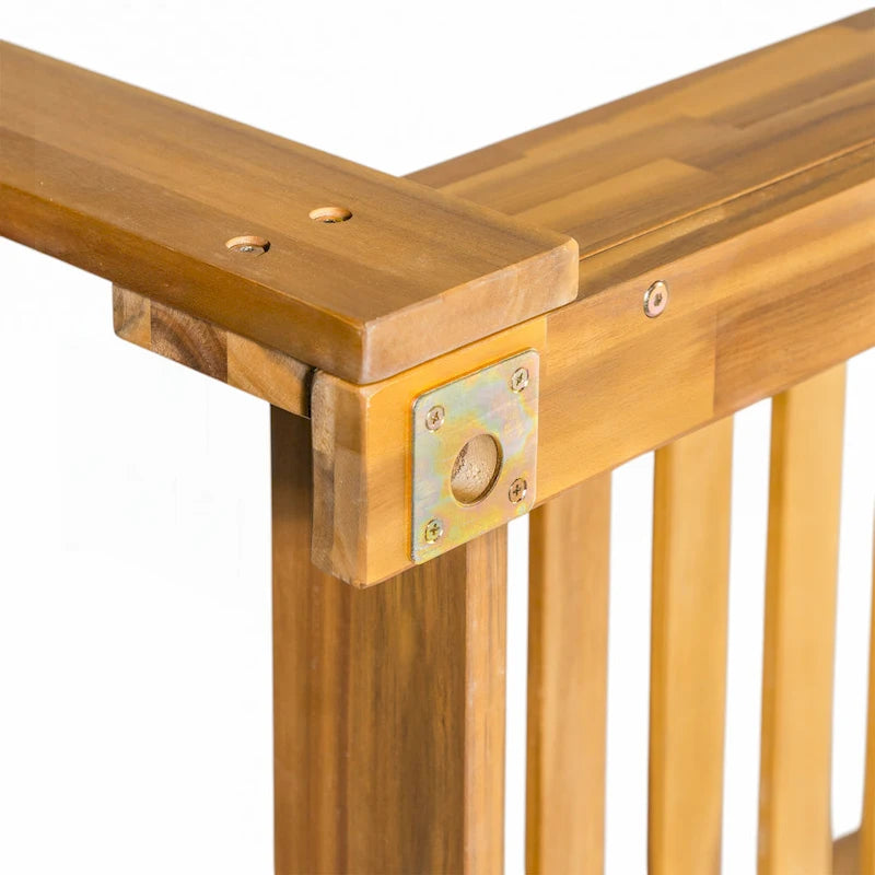 Patio Wooden Twin Size Porch Swing Daybed Frame