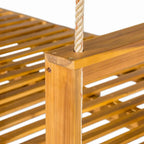 Patio Wooden Twin Size Porch Swing Daybed Frame