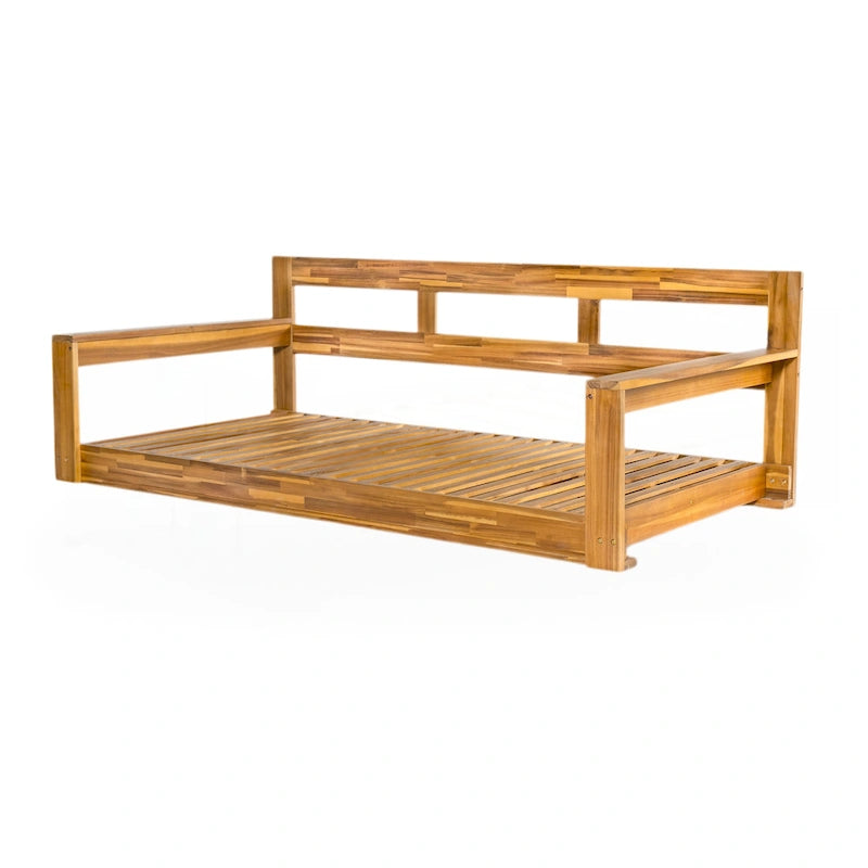 Patio Wooden Twin Size Porch Swing Daybed Frame
