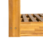 Patio Wooden Twin Size Porch Swing Daybed Frame