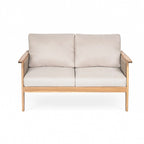 Outdoor 4-piece Acacia Wood and Rope Sectional Patio Sofa Set