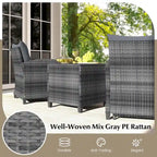 Costway 5 Piece Patio Rattan Furniture with 2 Ottomans & Tempered - See Details