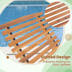 Costway Outdoor Chaise Lounge with High Back Slatted Seat Stopper - See Details