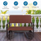 Costway Outdoor Patio Swing Porch Rocker Glider Bench Loveseat Garden