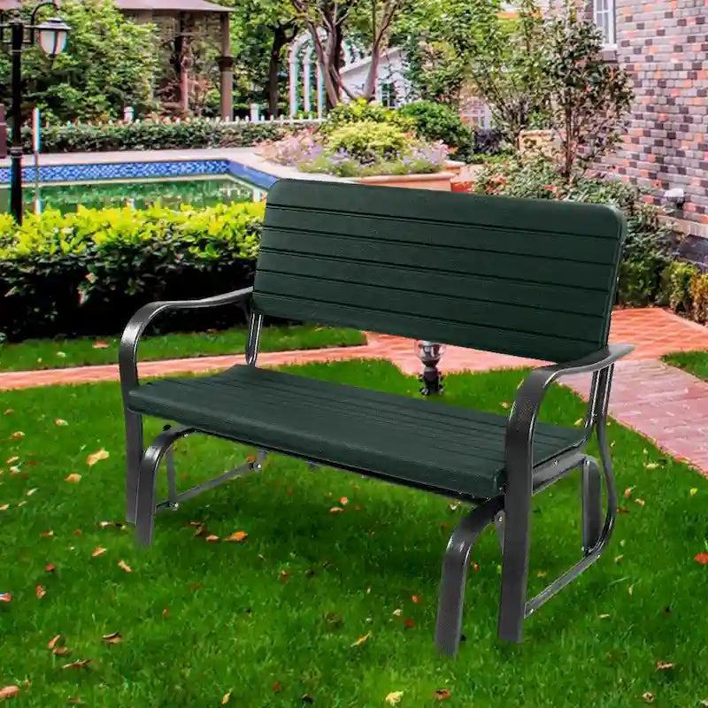 Costway Outdoor Patio Swing Porch Rocker Glider Bench Loveseat Garden