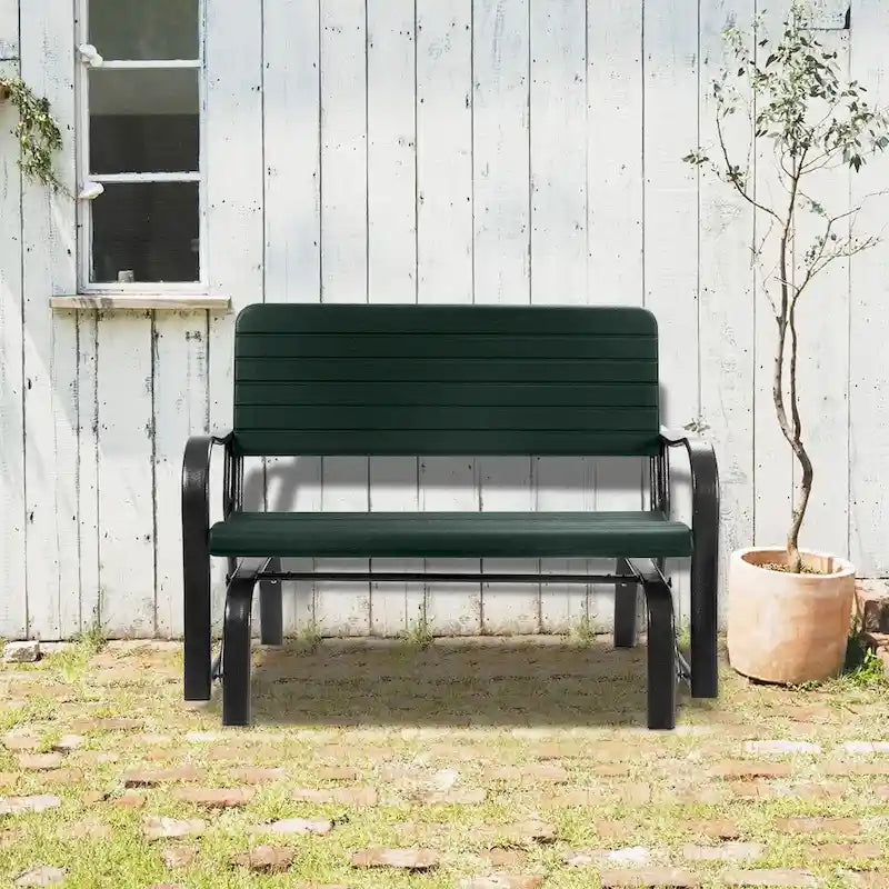 Costway Outdoor Patio Swing Porch Rocker Glider Bench Loveseat Garden