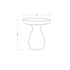 South Shore Amalfi Outdoor Pedestal Side Table