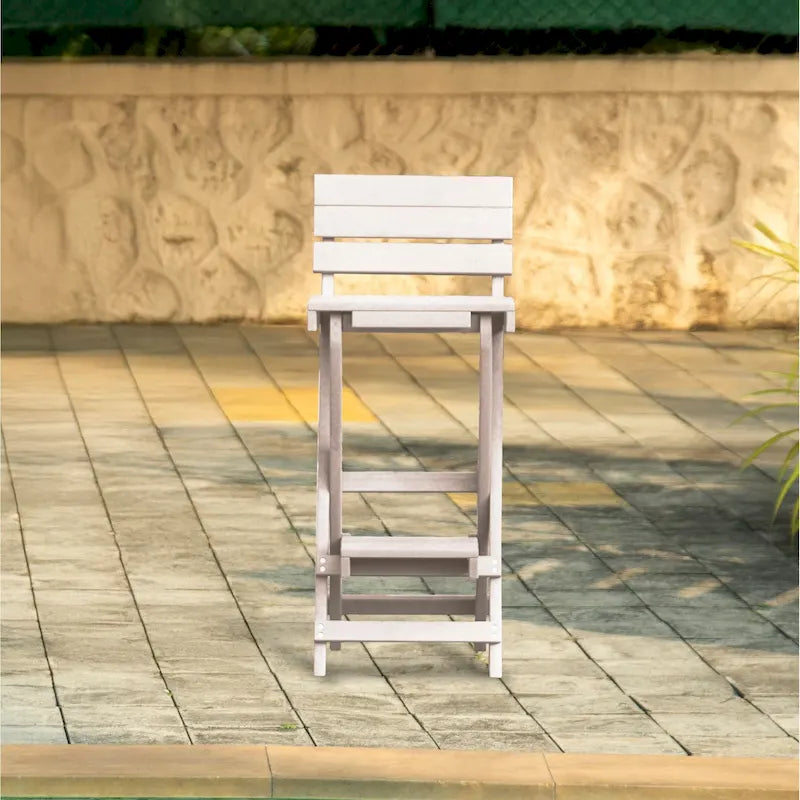 Key West Fully Assembled All-Weather Recycled HDPE Outdoor Folding Bar Stool