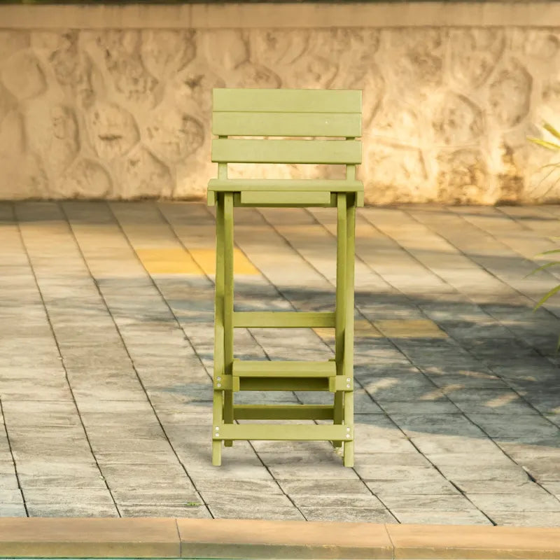 Key West Fully Assembled All-Weather Recycled HDPE Outdoor Folding Bar Stool