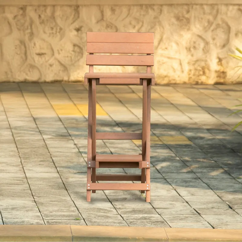 Key West Fully Assembled All-Weather Recycled HDPE Outdoor Folding Bar Stool