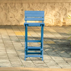Key West Fully Assembled All-Weather Recycled HDPE Outdoor Folding Bar Stool