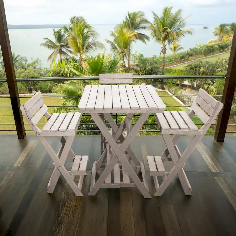 Key West Fully Assembled All-Weather Recycled HDPE Outdoor Folding Bar Stool