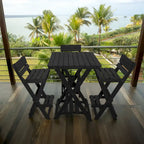 Key West Fully Assembled All-Weather Recycled HDPE Outdoor Folding Bar Stool