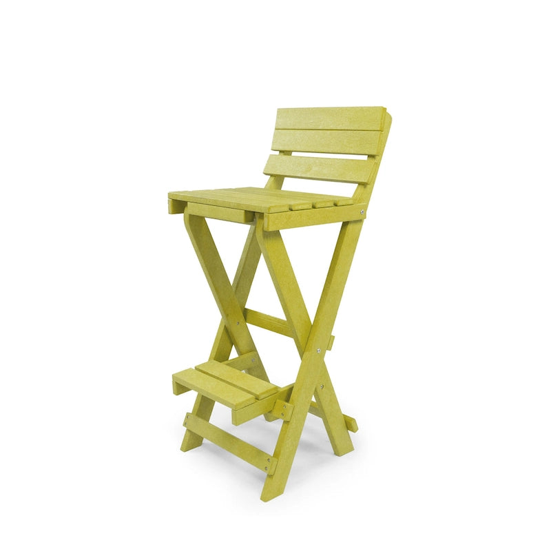 Key West Fully Assembled All-Weather Recycled HDPE Outdoor Folding Bar Stool