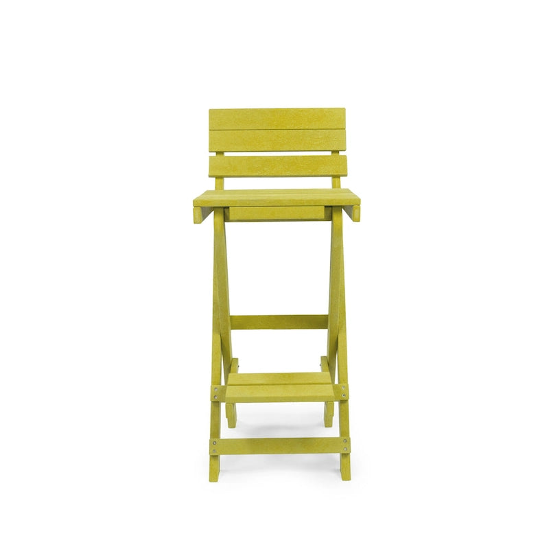 Key West Fully Assembled All-Weather Recycled HDPE Outdoor Folding Bar Stool