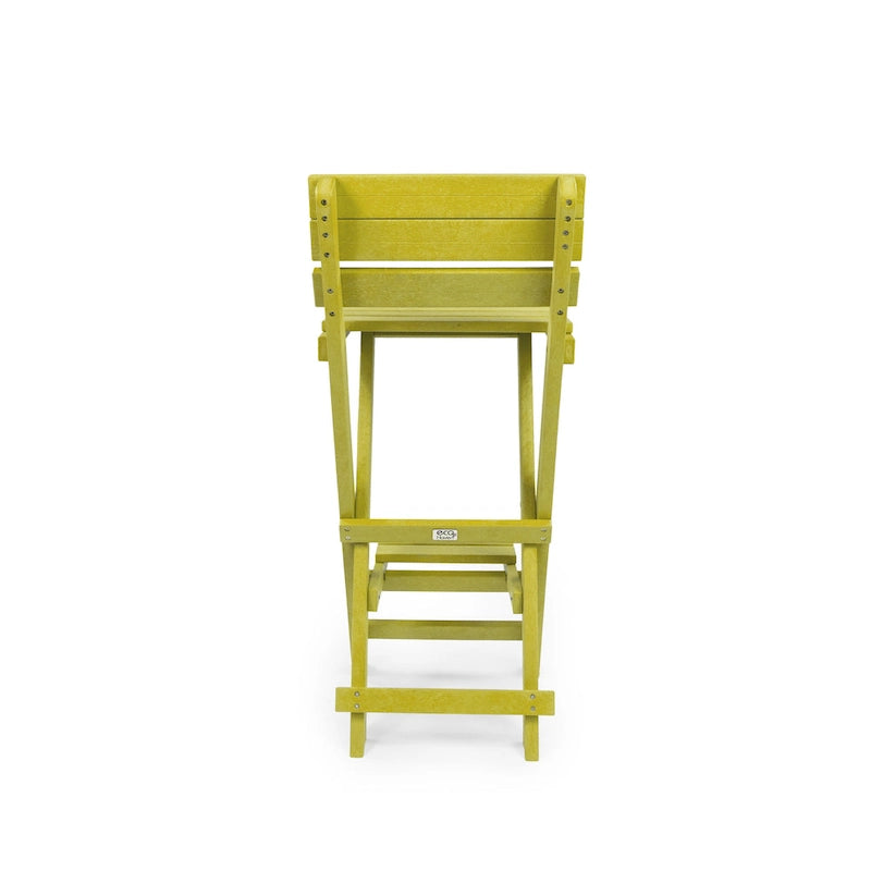 Key West Fully Assembled All-Weather Recycled HDPE Outdoor Folding Bar Stool