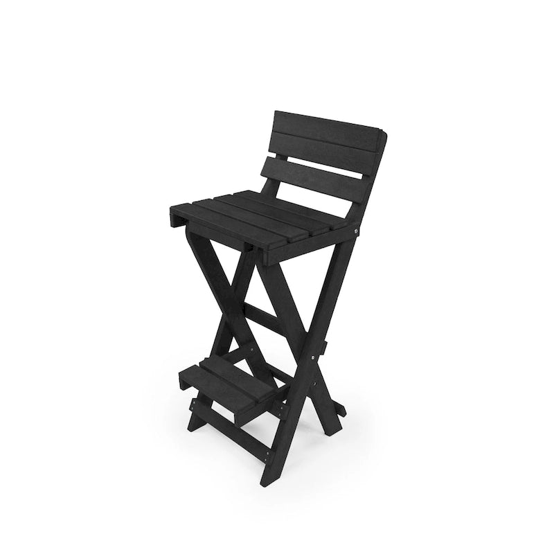 Key West Fully Assembled All-Weather Recycled HDPE Outdoor Folding Bar Stool