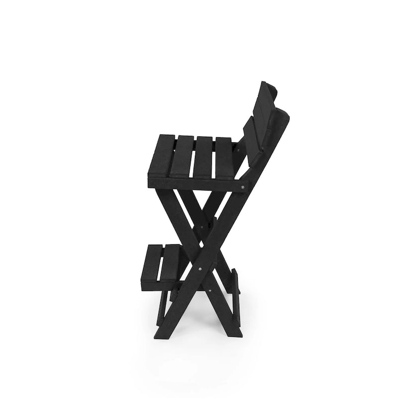 Key West Fully Assembled All-Weather Recycled HDPE Outdoor Folding Bar Stool