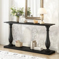 Vintage Sofa Table Console Table with Pine Veneer and Vase-Leg Design for Living Room Study room Entryway Bedroom