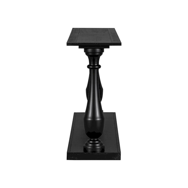 Vintage Sofa Table Console Table with Pine Veneer and Vase-Leg Design for Living Room Study room Entryway Bedroom
