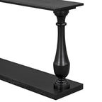 Vintage Sofa Table Console Table with Pine Veneer and Vase-Leg Design for Living Room Study room Entryway Bedroom