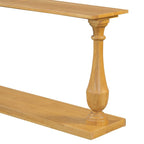 Vintage Sofa Table Console Table with Pine Veneer and Vase-Leg Design for Living Room Study room Entryway Bedroom
