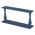 Vintage Sofa Table Console Table with Pine Veneer and Vase-Leg Design for Living Room Study room Entryway Bedroom