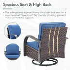 Outdoor Sofa Chair with Fire Pit Table Set