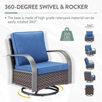 Outdoor Sofa Chair with Fire Pit Table Set