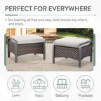 Outdoor Sofa Chair with Fire Pit Table Set
