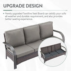 Outdoor Sofa Chair with Fire Pit Table Set