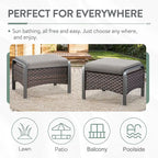 Outdoor Sofa Chair with Fire Pit Table Set